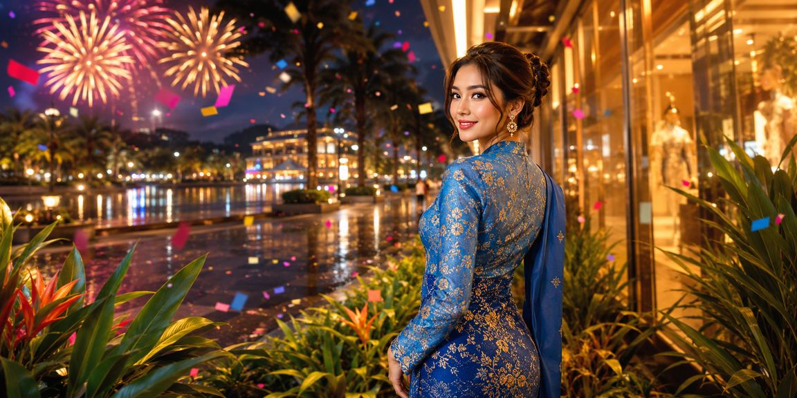 Permainan loteri Malaysia dengan rekaan baju kurung tradisional